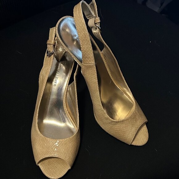 Etienne Aigner Marella‎ Peeptoe Heels Size 8.5M - Picture 1 of 4